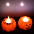 thumbnail image 4 of Billuyoard 12 unids/set Linda electrónica Jacks-o-Lantern para luz nocturna de calabaza de Halloween de ambiente festivo Iluminación navideña, 4 of 6