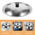 thumbnail image 2 of Pungan Round Metal Pot Lid 10.24" x 10.24" x 1.77" Replacement Cover for Cooking Pots, Stock Pots, Kitchen Cookware Accessory, 2 of 11