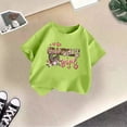 thumbnail image 2 of Gunia Tshirt For Little Girls Summer Short Sleeve Fashion Heart Print Tee Shirts Casual Soft Blouses For Kids Tops Light Green 5-6 Years, 2 of 4