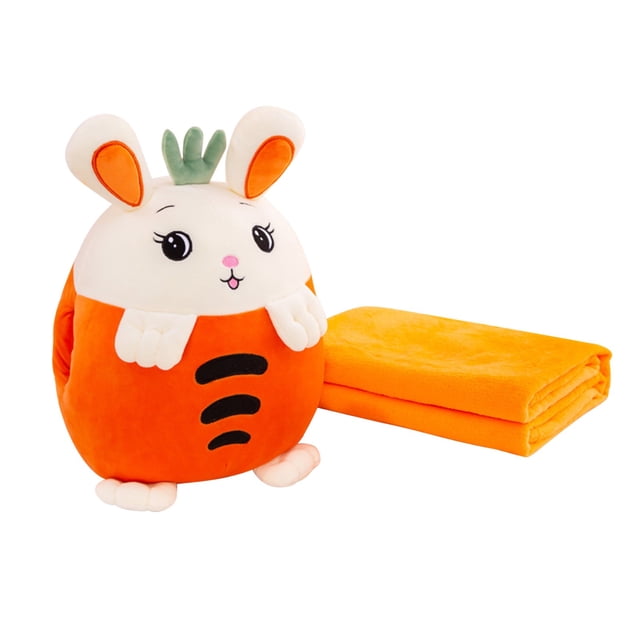 Manta de almohada de dibujos animados, juguetes de animales de frutas de peluche, cojines, mantas para oficina Wmkox8yii shdjk6018