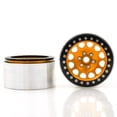thumbnail image 4 of Riwcyla Aluminum Alloy Wheel Rim Beadlock golden Wheel Rims Hub 4pcs 2.2inch 65*36mm Replacement for Trax4 Trax6 Axial Scx10 Rr10 Wraith 18 110 Remote Control Car, 4 of 6