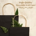 BagDream Black Kraft Paper Bags, 25Pcs Medium Size Gift Bags with