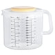 thumbnail image 1 of Vasos medidores de plástico de onzas y jarra mezcladora para hornear con tapa para líquidos/tarro en ml con protección contra salpicaduras, 1 of 4