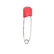 1 Pc Diaper Pins Safety Plastic Head Cloth Diaper Nappy Pins with Locking Closures Stainless Steel, 0.39x1.61 Inch, Red