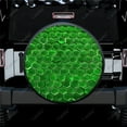 thumbnail image 1 of Abstract Green Hexagon Polyester Universal Spare Wheel Tire Cover Custom Tire-Covers for Trailer RV SUV Truck Camper, 1 of 5