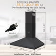 FIREGAS Wall Mount Range Hood 30 Inch Black Vent Hood For Kitchen 500 Firegas wall mount range hood 30 inch black vent hood for kitchen 500