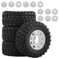 thumbnail image 2 of 4 Pieces RC Car Wheels Tires Accessories Durable Rubber Material for 1/10 Scale Slash W285 Model Users, 2 of 9