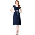 thumbnail image 4 of Evanese Women's sweetheart cap sleeve knee length day dress with satin trims, 4 of 4