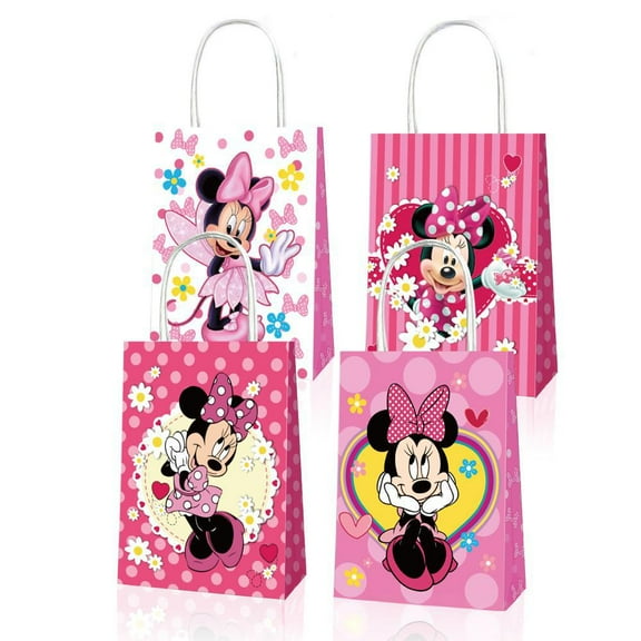 24 pcs Mickey Party Bags, Mickey Theme Favor Bags, Birthday Party Decorations, Birthday Party Supplies, Mickey Party Favors, Goodie Treat Candy Gift Bags, Party Supplies