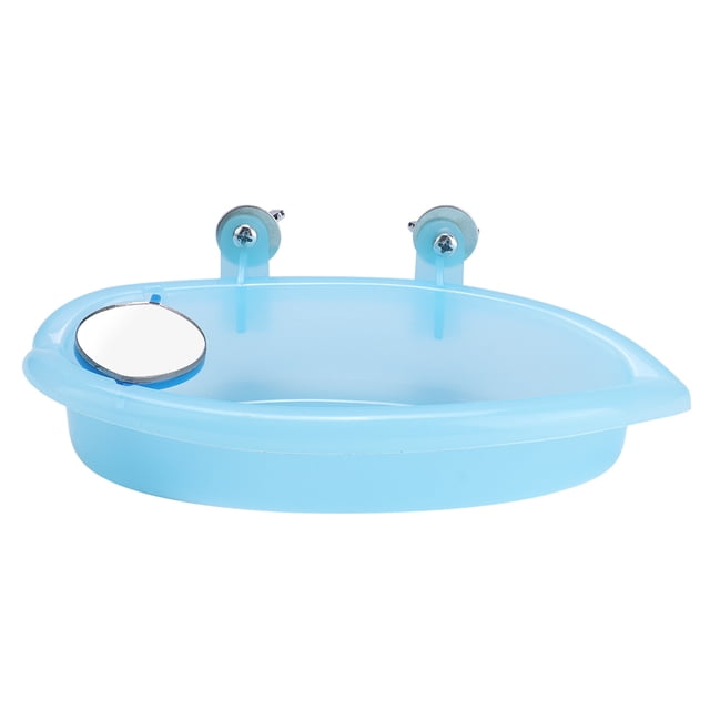 Caja de baño para pájaros, linda bañera para loros y mascotas, accesorio para jaula para pájaros, bañera para pájaros compacta y ligera Jadeshay A