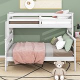 Free Shipping! Euroco Wood Twin over Full Size Bunk Bed, 2-in-1 Bed for ...
