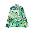 thumbnail image 2 of Camisa estampada de mujer Camisas casuales de playa de vacaciones con botones de manga larga CACAGOO Jerseys de mujer, 2 of 7