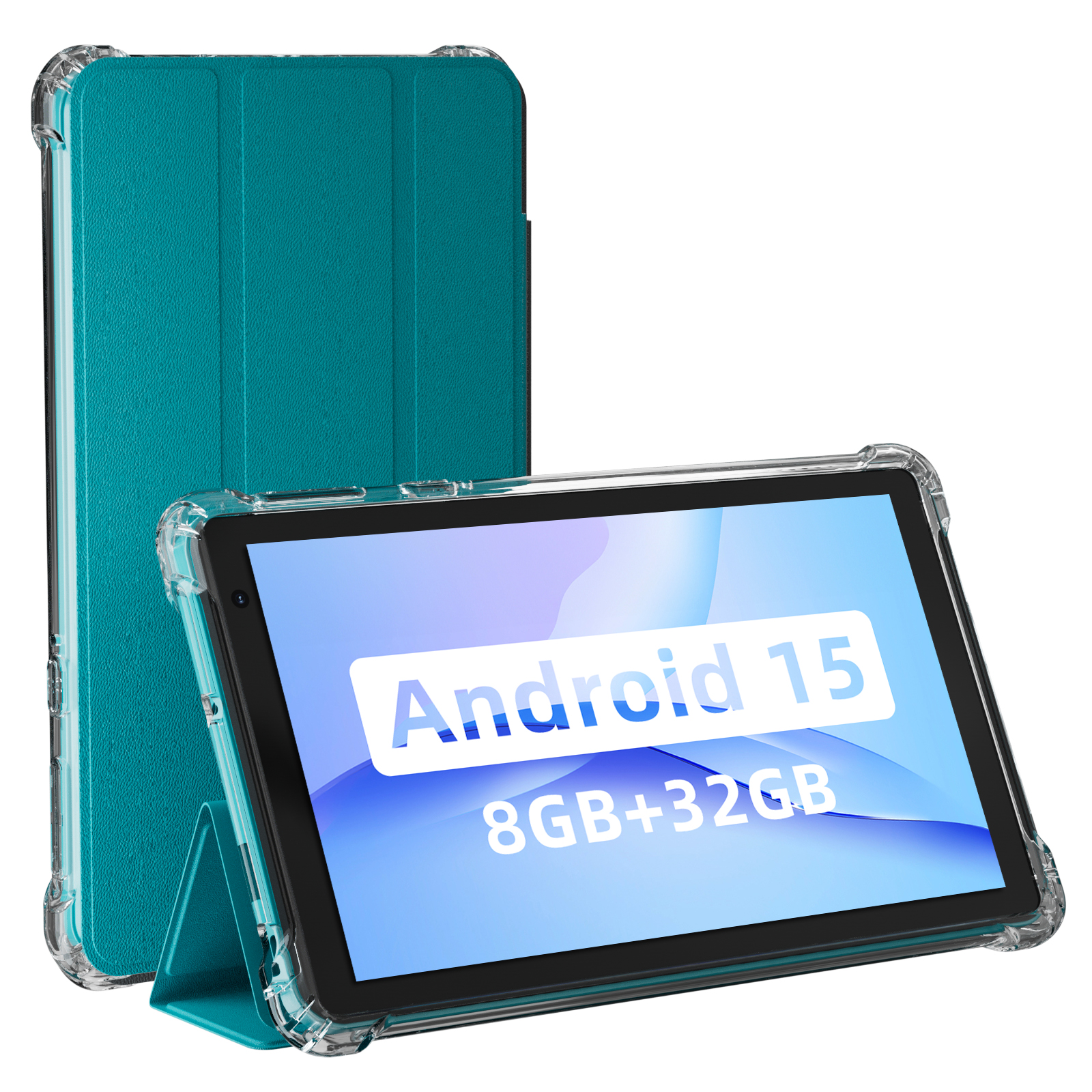 7 inch Android 15 Tablet, 8GB RAM (3+5 Extended), 32GB ROM + 1TB Expandable, Dual Camera, IPS HD Display, 5G/WiFi 6, BT 5.0, with Premium Business Case