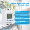 thumbnail image 4 of AHC812 Dual Channel Programmable Timer Switch, 230V, 16A, Weekly Programmable Digital Timer, DIN Rail Mount, 4 of 5