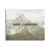 Stupell Industries Keep Climbing Inspirational Mountain Graphic Art Gallery Wrapped Canvas Print Wall Art, Design by Jacob Green