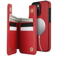 thumbnail image 6 of for iPhone 14 PU Leather 2 In 1 Function Case, Luxury Magnetic Detachable Card Slots Back Case with Kickstand Anti-Drop Wireless Charging Compatible for iPhone 14, Red, 6 of 9