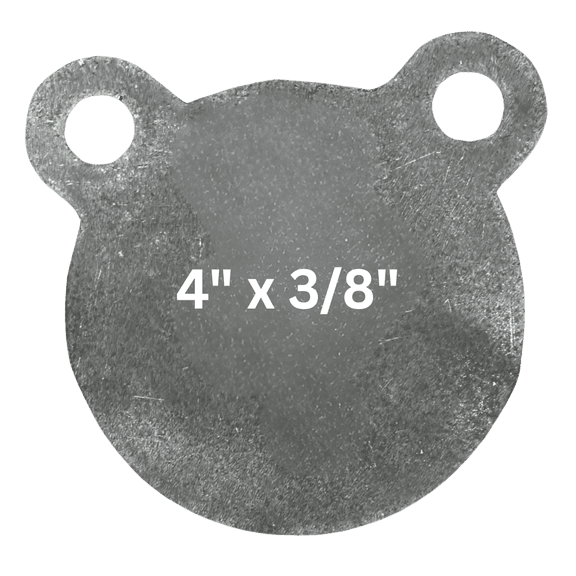 AR500 Steel Gong Shooting Target 3/8" – 4" Round – 2-Hole