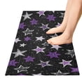 thumbnail image 5 of Haosy Stars with Silver and Purple Bathroom Rugs Non Slip Absorbent Soft Plush Quick Dry Bath Mat, 39"x20", 5 of 8