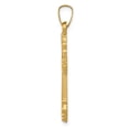 thumbnail image 2 of Auriga 14K Yellow Gold Brushed and Polished Budded Cross Pendant for Women (L-31.25mm), 2 of 6
