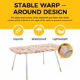 thumbnail image 4 of Spring Easter Table Cloths for 8 Foot Rectangle Tables, Bunny Carrots Eggs Floral Botanical Pink Patio Waterproof Elastic Fitted Tablecloths, Washable Rectangular Table Cover for Camping, 4 of 8