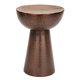 thumbnail image 1 of Taburete de metal Benzara Inc estilo vintage con diseño de hoyuelos bronce, 1 of 2