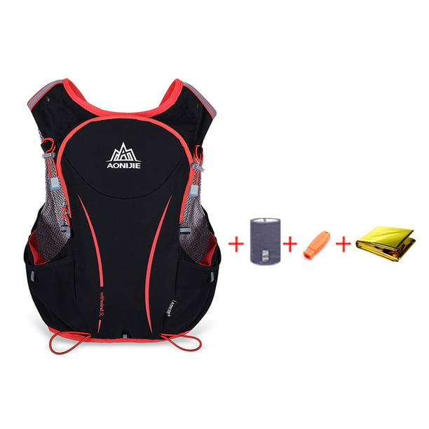 AONIJIE 5L Deporte al aire libre Correr Chaleco Mochila Mujeres Hombres Chaleco de hidratacion Bodega Aurrera en linea