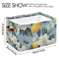 thumbnail image 4 of Yayeee Canvas Storage Basket with Handles for Shelves Fabric Bins Closet Organizer, Lemon Pattern, 4 of 8