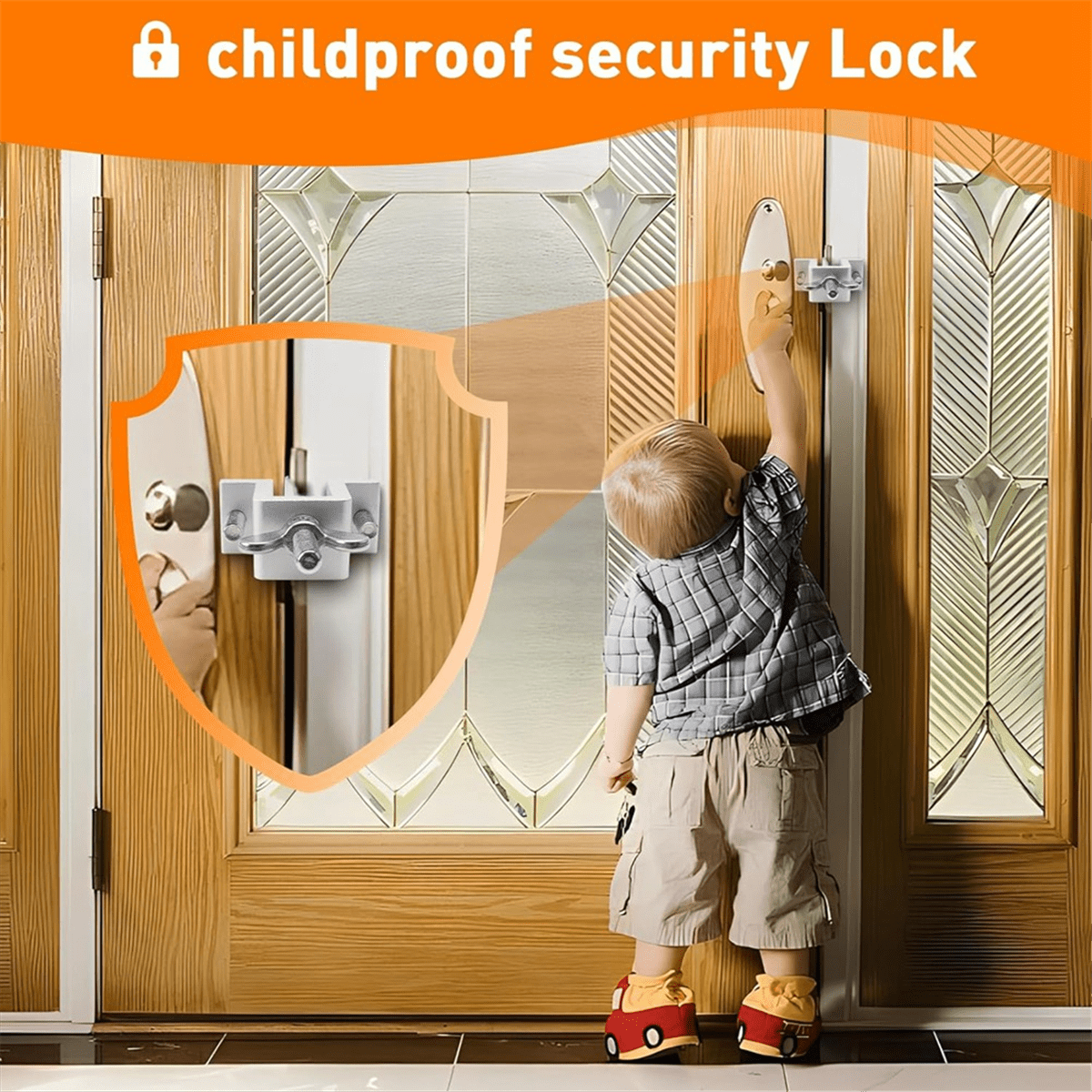 Antivol Serrure De Porte Avec Alarme - Alliage Aluminium - Sécurité Maison