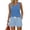 Blue, variant on Womens Short Sets 2 Piece Outfits Sleeveless Plus Size Square Neck Tank Top and Shorts Set Lounge Trendy Vacation Women's Clothing, Red L