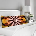 thumbnail image 2 of ABPHOTO Abstract Flower Mandala Body Pillow Covers Pillowcase 20x60 inch Orange Brown and Pink Colors Body Pillow Case Protector, 2 of 2
