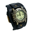 thumbnail image 1 of Reloj de pulsera de lujo jinwen Reloj vintage cuero a prueba de agua Negro, 1 of 8