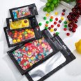 thumbnail image 5 of 100 Packs Holographic Mylar Bags with Clear Window,Smell Proof Bags Resealable Black Mylar Food Storage Bag for Sample Snack Cookies Jewelry (3 x 4.7 Inch), 5 of 6