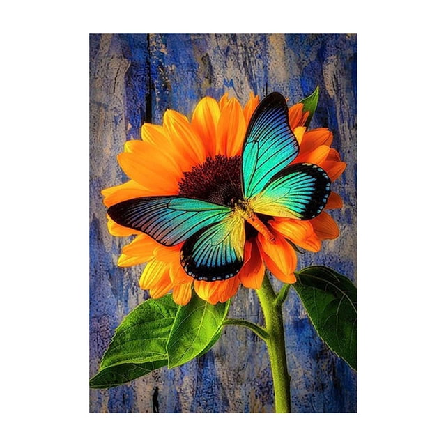 DIY 5D Diamond Painting Kit - 30x40cm Rectangle Canvas with Acrylic Rhinestones, Fashion Multicolor Dandelion & Flower Pattern, Complete Tool Set Included - Ideal Home Decor for Living Room/Office,