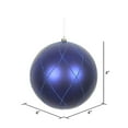 thumbnail image 2 of Vickerman 4" Cobalt Blue Matte and Glitter Swirl Ball Ornament, 4 per Box, 2 of 4