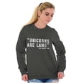 thumbnail image 4 of Unicorns Are Lame Said Nobody Ever Women Crewneck Sweatshirt Brisco Brands S, 4 of 6