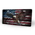 thumbnail image 2 of Yehwow Retro American Flag Bald Eagle Metal Car Plate Decorative Aluminum License Plate Tag Sign, 2 of 5