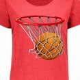 thumbnail image 4 of Inktastic Basketball Swish Women's Plus Size T-Shirt, 4 of 5