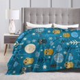 thumbnail image 4 of Kll Fleece Blanket Plush Throw Blanket Cute Colorful Owls And Trees,Soft Fuzzy Cozy Flannel Blanket For Couch Sofa Bed.(80"X60"), 4 of 9