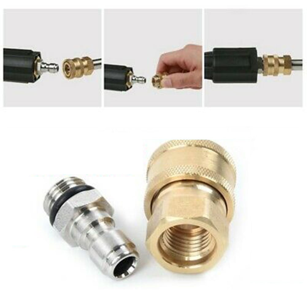 Quick Release Connector Coupler Fitting for High Pressure Washer Gun and Hose 