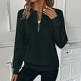 thumbnail image 2 of Jacquard Jackets for Womens Lounge Warm Open-Front Sweater Hoodies Quarter Zip Pullover Sweater Blouses Spring Outfits 2025 Pullover Fall Winter Clothes, 2 of 7