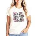 thumbnail image 4 of Six Seven Birthday Shirt for Girls with Pink Bows and Flowers Coquette Style Everyday T-Shirt Natural Shirt Adult Small, 4 of 7