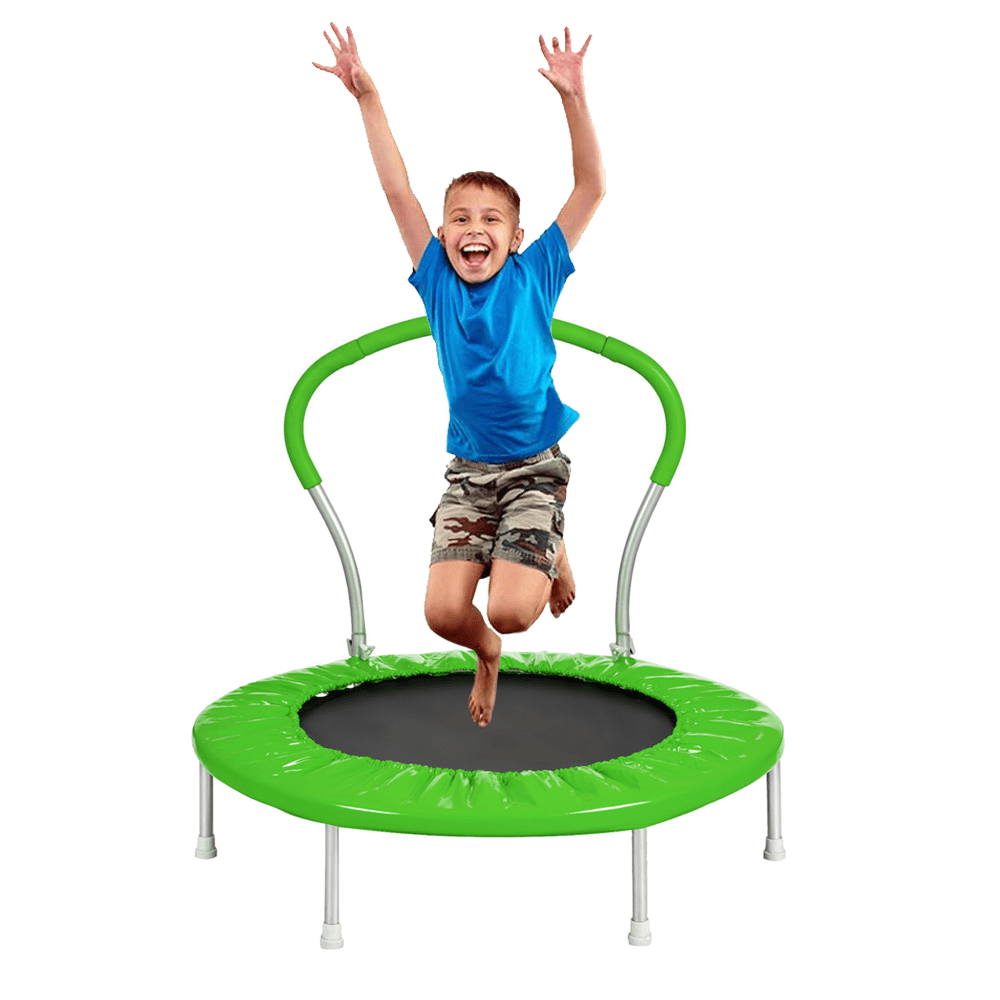36inch Mini Trampoline with Handle for Child Age 3 Indoor Outdoor Play & Game 