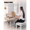 thumbnail image 6 of 88 Key Weighted Home Digital Piano- Wooden Desk Electric Piano Transforms Between Desk and Vanity with MIDI, 6 of 6