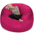 thumbnail image 3 of Chill Sack Bean Bag Chair, Memory Foam with Microsuede Cover, Kids, Adults, 6 ft, Pink, 3 of 9