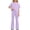 Purple*, variant on OSOLU Children Girls Outfits Summer Casual Bow Print Short Sleeve Tees and Long Pants 2 Piece Comfortable Daily Wear Fashion Vacation Clothing Sets