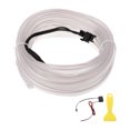thumbnail image 1 of Cuerda de luz LED EL de 5m Unique Bargains Cable de luz de neón flexible para decoración interior de automóviles Controlador de cableado (12v) Blanco, 1 of 7