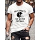 thumbnail image 1 of Camiseta para hombre con estampado de eslogan y casco de fútbol americano, camiseta gráfica, ropa de verano para hombre, conjuntos para hombre, camisetas informales, 1 of 3