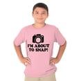 thumbnail image 5 of Im About Snap Funny Photography Pun Crewneck T Shirts Boy Girl Teen Brisco Brands X, 5 of 6