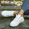 thumbnail image 5 of Willtoo Fashion Sneakers for Women Classic Low Top Lace Up Flat Walking Shoes Round Toe Non Slip Casual Shoes, 5 of 6