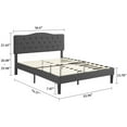 thumbnail image 6 of VECELO 3-Piece Bedroom Sets Upholstered Bed Frame and 2 Nightstand, 6 of 7